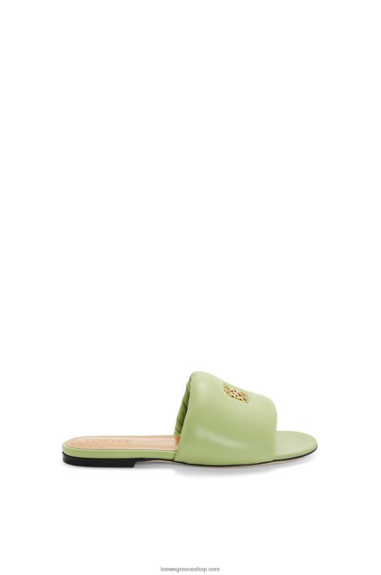 Loewe γυναίκες αναγραμματισμένη τσουλήθρα σε δέρμα αρνιού RZR0J686 απαλό πράσινο