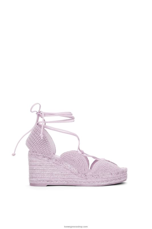 Loewe γυναίκες solar wedge εσπαντρίγια σε γιούτα RZR0J701 λεβάντα