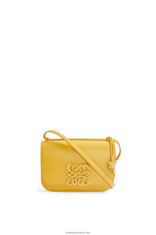 Loewe γυναίκες μικρή τσάντα goya από μεταξωτό δέρμα μοσχαριού RZR0J263 ωχροκίτρινο λούστρο