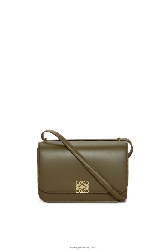 Loewe γυναίκες τσάντα goya σε μεταξωτό δέρμα μοσχαριού RZR0J374 σκούρο χακί πράσινο
