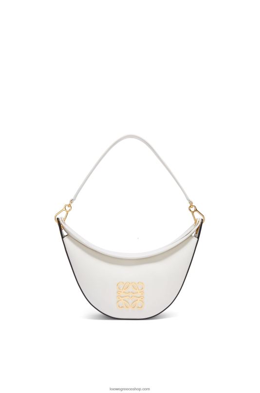Loewe γυναίκες μικρή τσάντα luna σε σατέν δέρμα μοσχαριού RZR0J449 απαλό λευκό/φυσικό