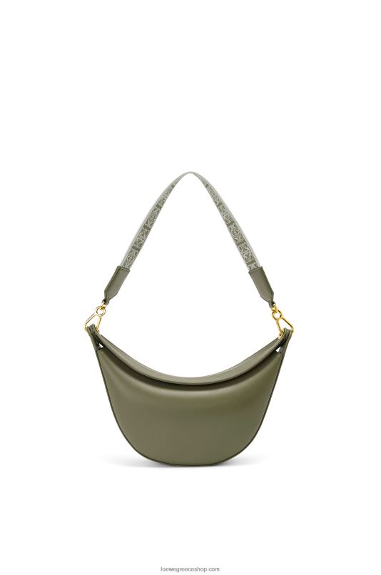 Loewe γυναίκες μικρή τσάντα luna σε σατέν δέρμα μοσχαριού και ζακάρ RZR0J474 πράσινο αβοκάντο