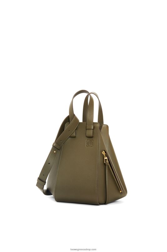 Loewe γυναίκες μικρή τσάντα αιώρα σε κλασικό δέρμα μοσχαριού RZR0J371 σκούρο χακί πράσινο