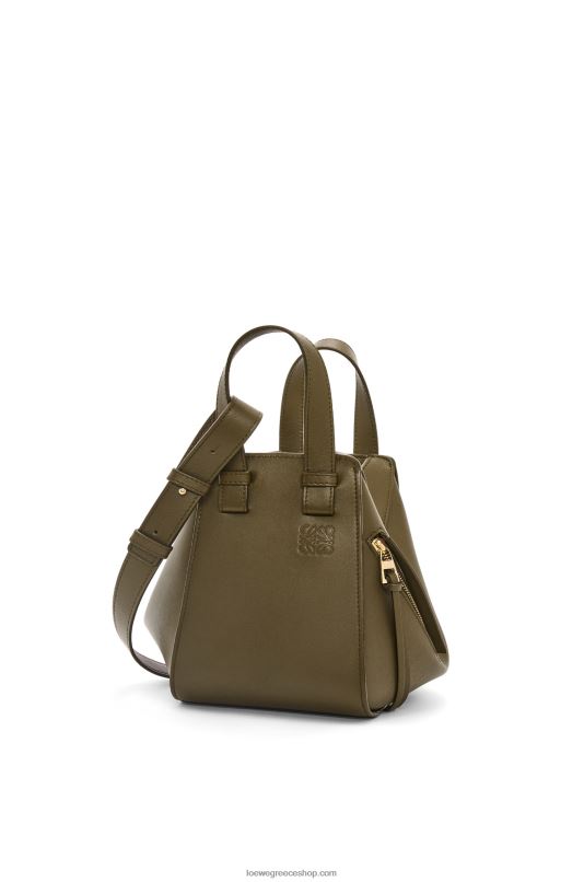 Loewe γυναίκες συμπαγής τσάντα αιώρας σε κλασικό δέρμα μοσχαριού RZR0J372 σκούρο χακί πράσινο