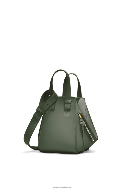 Loewe γυναίκες συμπαγής τσάντα αιώρας σε σατέν δέρμα μοσχαριού RZR0J461 vintage χακί