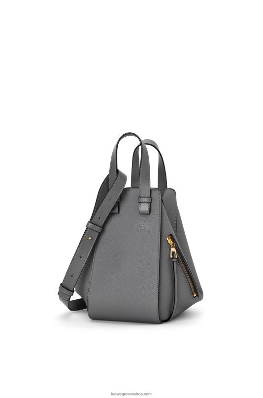 Loewe γυναίκες μικρή τσάντα αιώρας από δέρμα μοσχαριού με απαλούς κόκκους RZR0J502 γκρι ασφάλτου