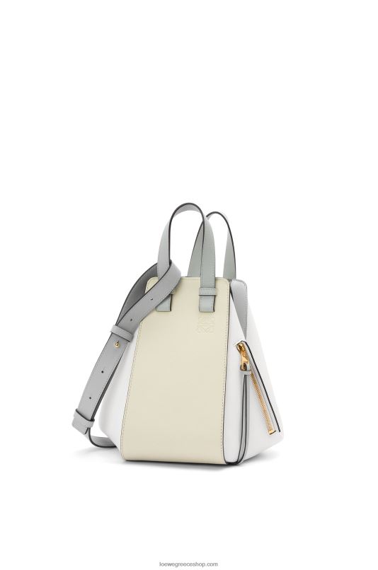 Loewe γυναίκες μικρή τσάντα αιώρα σε κλασικό δέρμα μοσχαριού RZR0J514 τέφρα γκρι/μαρμάρινο πράσινο