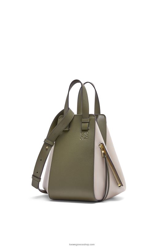 Loewe γυναίκες μικρή τσάντα αιώρα σε κλασικό δέρμα μοσχαριού RZR0J525 φθινοπωρινή πράσινη/ανοιχτή βρώμη