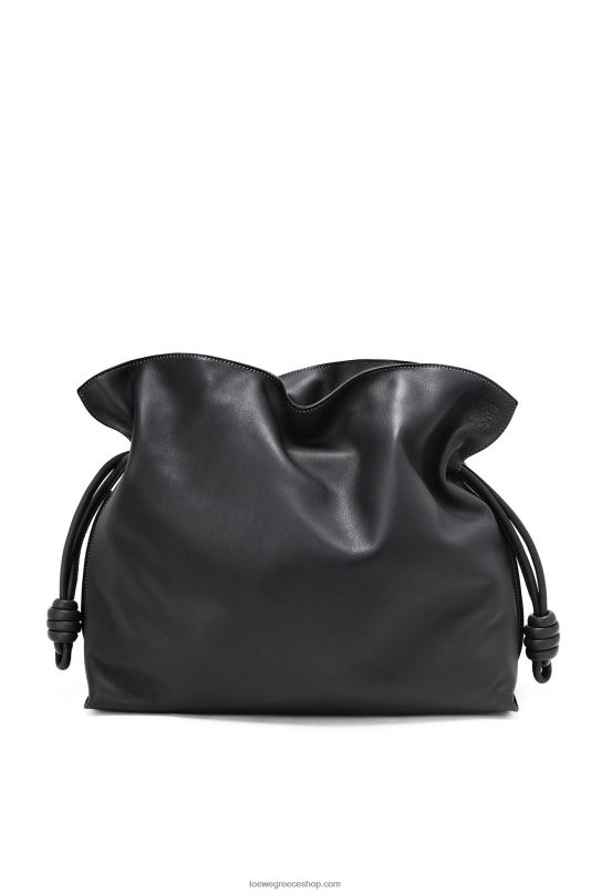 Loewe γυναίκες μεγάλος συμπλέκτης φλαμένκο σε δέρμα μοσχαριού νάπα RZR0J411 μαύρος