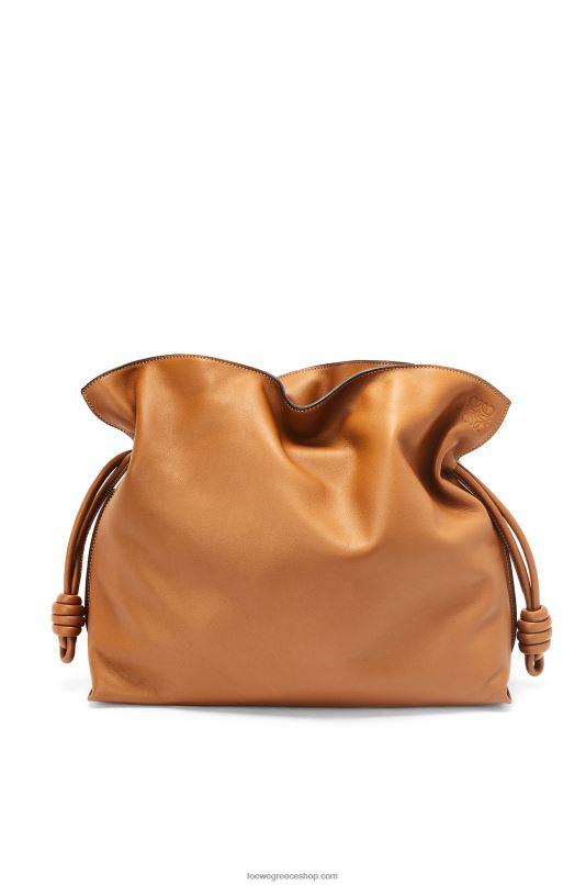 Loewe γυναίκες μεγάλος συμπλέκτης φλαμένκο σε δέρμα μοσχαριού νάπα RZR0J425 ζεστή έρημος