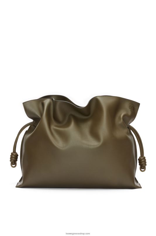 Loewe γυναίκες Xl τσάντα φλαμένκο από δέρμα μοσχαριού νάπα RZR0J360 σκούρο χακί πράσινο