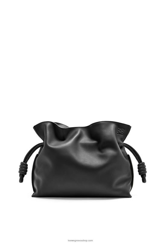 Loewe γυναίκες clutch φλαμένκο σε δέρμα μοσχαριού νάπα RZR0J362 μαύρος