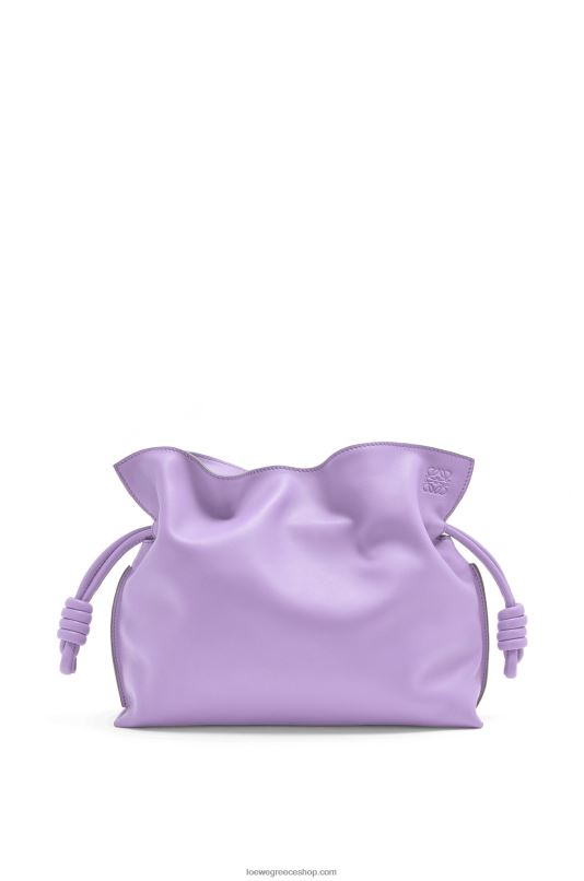Loewe γυναίκες clutch φλαμένκο σε δέρμα μοσχαριού νάπα RZR0J388 ανοιχτό μοβ