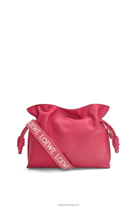 Loewe γυναίκες clutch φλαμένκο σε δέρμα μοσχαριού νάπα RZR0J445 ρουμπινί κόκκινο γλάσο