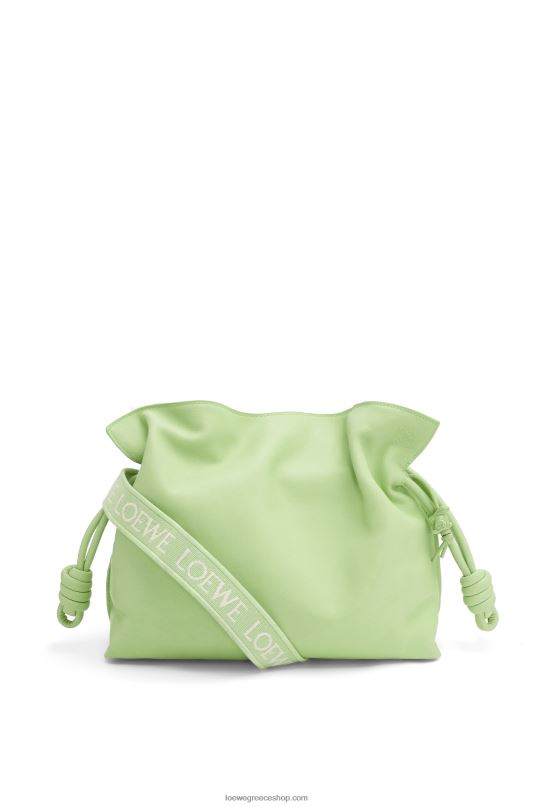 Loewe γυναίκες clutch φλαμένκο σε δέρμα μοσχαριού νάπα RZR0J532 γλάσο πράσινο ασβέστη