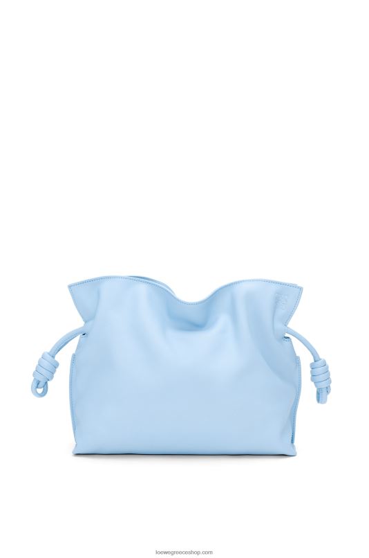 Loewe γυναίκες clutch φλαμένκο σε δέρμα μοσχαριού νάπα RZR0J539 σκονισμένο μπλε