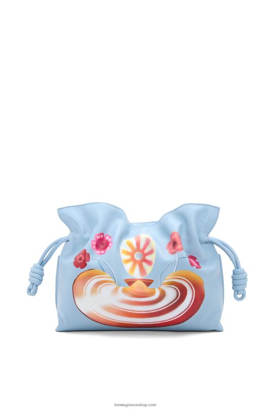Loewe γυναίκες maruja mallo flamenco clutch σε δέρμα μοσχαριού νάπα RZR0J361 σκονισμένο μπλε