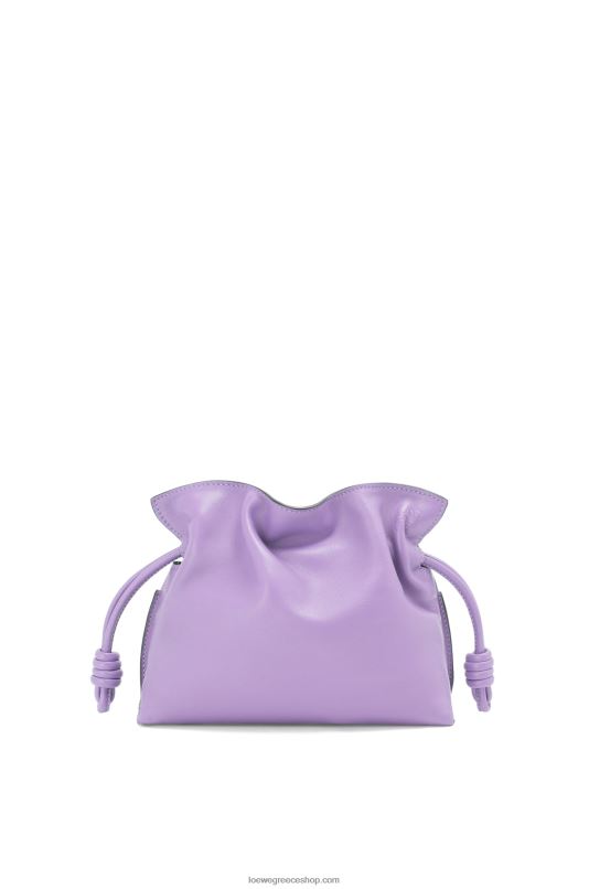 Loewe γυναίκες mini flamenco clutch σε δέρμα μοσχαριού νάπα RZR0J204 ανοιχτό μοβ