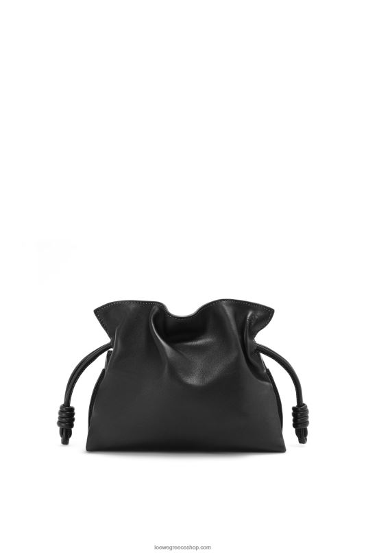 Loewe γυναίκες mini flamenco clutch σε δέρμα μοσχαριού νάπα RZR0J206 μαύρος