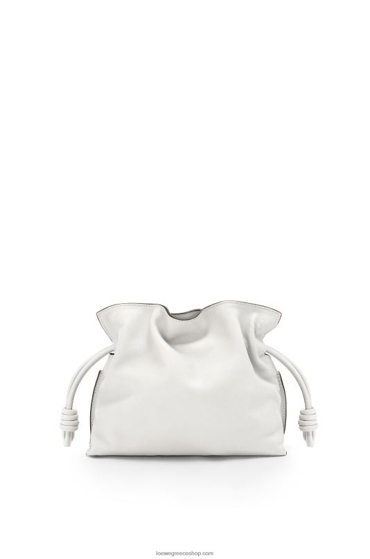 Loewe γυναίκες mini flamenco clutch σε δέρμα μοσχαριού νάπα RZR0J207 απαλό λευκό
