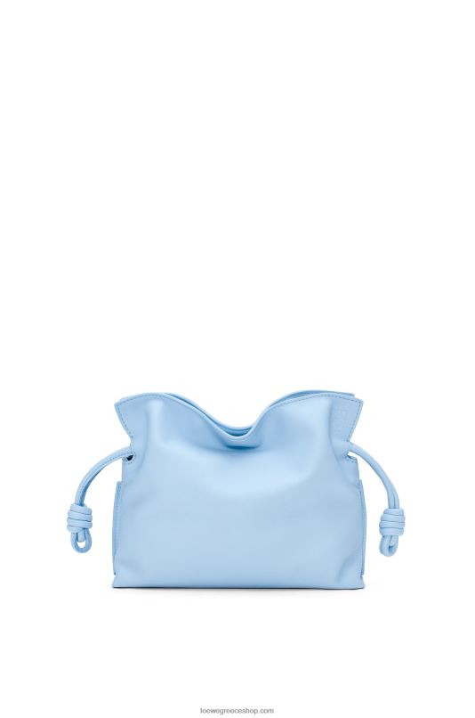 Loewe γυναίκες mini flamenco clutch σε δέρμα μοσχαριού νάπα RZR0J330 σκονισμένο μπλε