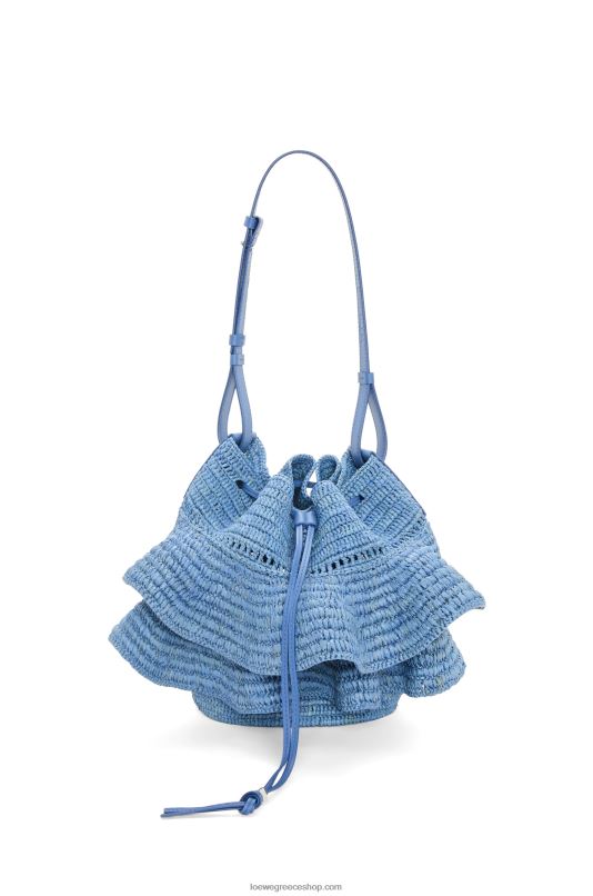 Loewe γυναίκες τσάντα βολάν με μπαλόνι σε ράφι και δέρμα μοσχαριού RZR0J3 τζιν μπλε