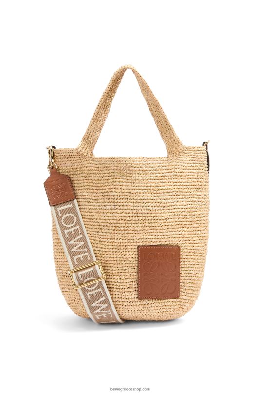 Loewe γυναίκες Τσάντα με mini σκίσιμο σε ράφι και δέρμα μοσχαριού RZR0J10 φυσικός/μαύρισμα