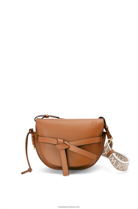 Loewe γυναίκες μικρή τσάντα πύλης από απαλό δέρμα μοσχαριού και ζακάρ RZR0J254 βυρσοδέψω