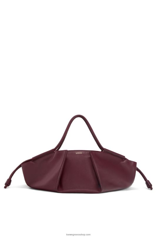 Loewe γυναίκες Xl τσάντα paseo σε γυαλιστερή νάπα δέρμα μοσχαριού RZR0J415 Βουργουνδία