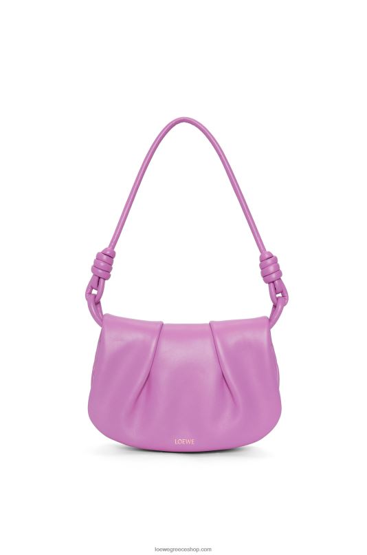 Loewe γυναίκες τσάντα paseo σε γυαλιστερή νάπα δέρμα μοσχαριού RZR0J335 ροκρόζη