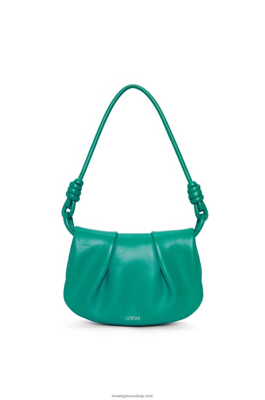 Loewe γυναίκες τσάντα paseo σε γυαλιστερή νάπα δέρμα μοσχαριού RZR0J338 σμαραγδί πράσινο