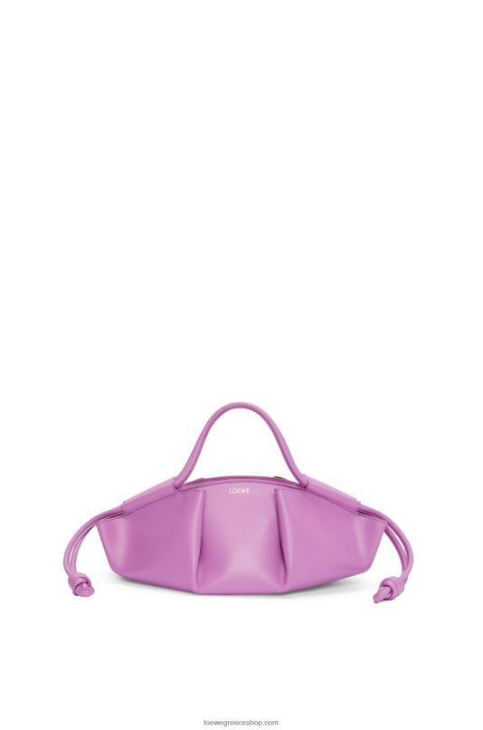 Loewe γυναίκες μικρή τσάντα paseo σε γυαλιστερό δέρμα μοσχαριού νάπα RZR0J348 ροκρόζη