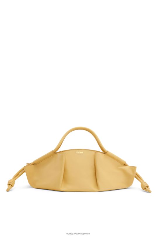 Loewe γυναίκες τσάντα paseo σε γυαλιστερό δέρμα μοσχαριού νάπα RZR0J352 σκούρο βούτυρο