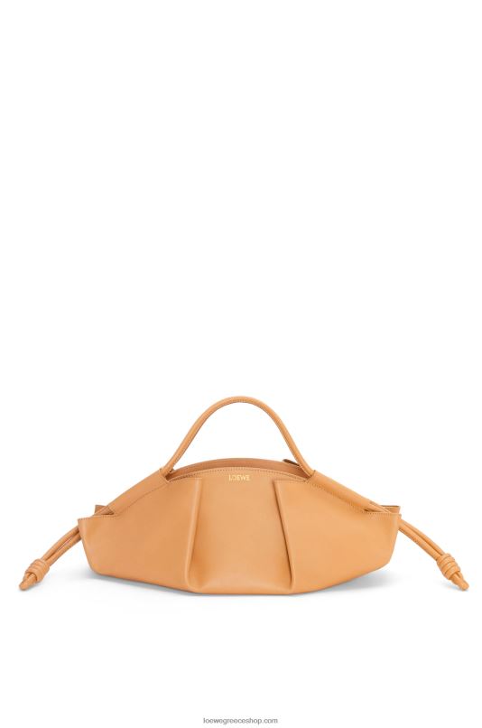 Loewe γυναίκες τσάντα paseo σε γυαλιστερό δέρμα μοσχαριού νάπα RZR0J417 ζεστή έρημος