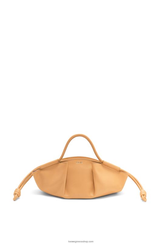 Loewe γυναίκες μικρή τσάντα paseo σε γυαλιστερό δέρμα μοσχαριού νάπα RZR0J418 ζεστή έρημος