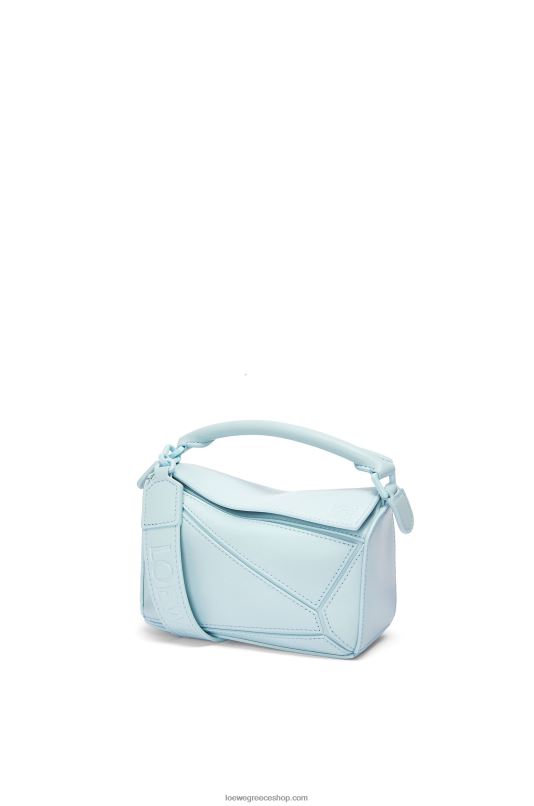Loewe γυναίκες μίνι τσάντα παζλ σε σατέν δέρμα μοσχαριού RZR0J264 ακουαμαρίνης