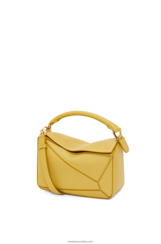 Loewe γυναίκες μικρή τσάντα παζλ σε κλασικό δέρμα μοσχαριού RZR0J365 φωτεινή ώχρα