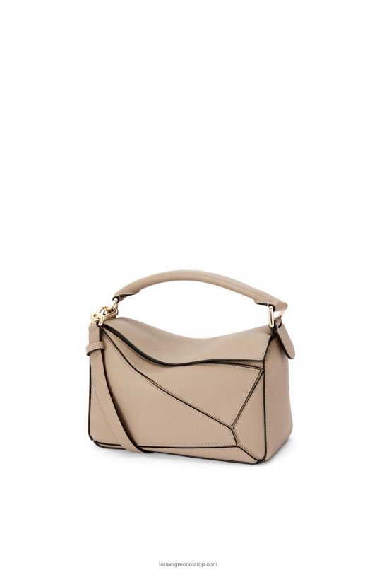 Loewe γυναίκες μικρό σακουλάκι παζλ από δέρμα μοσχαριού με μαλακούς κόκκους RZR0J397 άμμος
