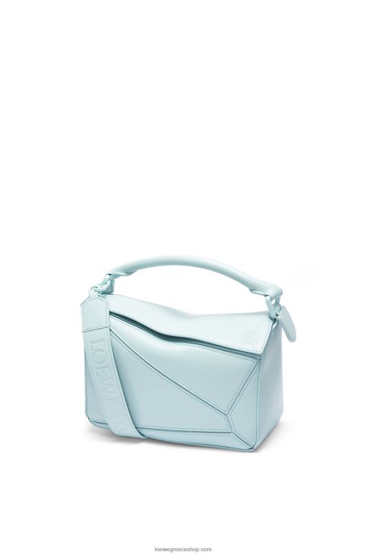 Loewe γυναίκες μικρή τσάντα παζλ σε σατέν δέρμα μοσχαριού RZR0J459 ακουαμαρίνης