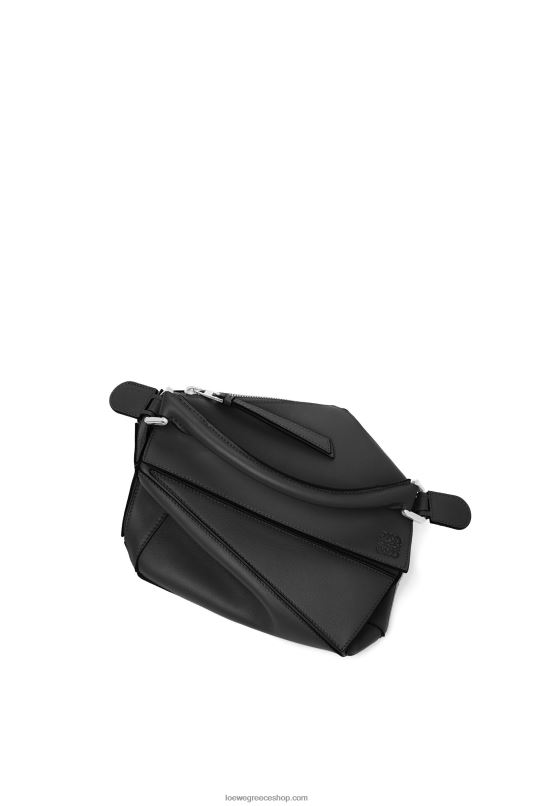 Loewe γυναίκες μικρή τσάντα παζλ σε κλασικό δέρμα μοσχαριού RZR0J478 μαύρος