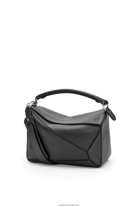 Loewe γυναίκες τσάντα παζλ σε κλασικό δέρμα μοσχαριού RZR0J479 μαύρος