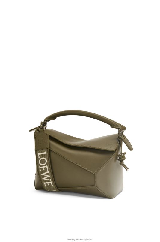 Loewe γυναίκες μικρή τσάντα στην άκρη του παζλ από σατέν δέρμα μοσχαριού RZR0J536 γλάσο σκόνης τσαγιού