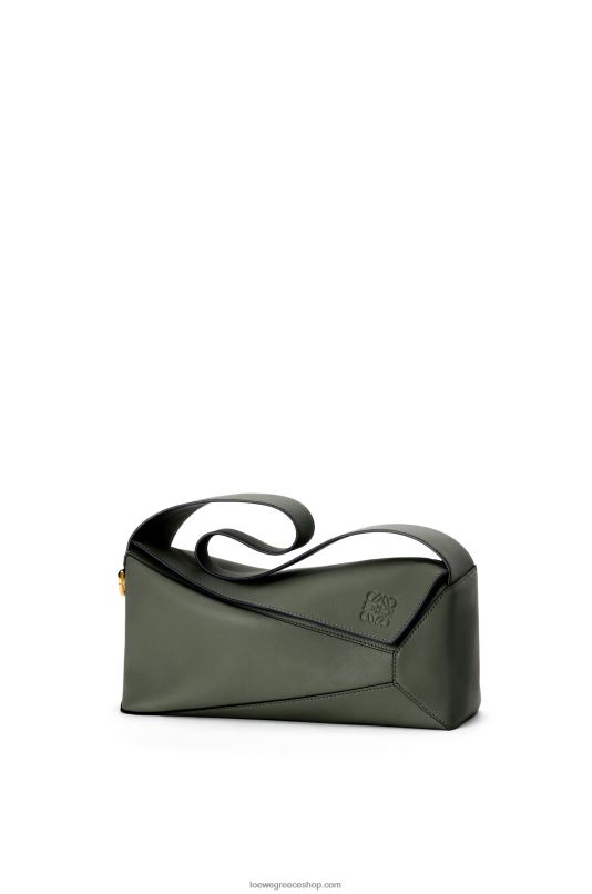 Loewe γυναίκες παζλ hobo bag από δέρμα μοσχαριού νάπα RZR0J472 vintage χακί