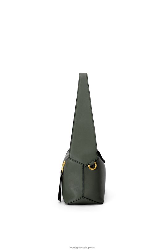 Loewe γυναίκες παζλ hobo bag από δέρμα μοσχαριού νάπα RZR0J472 vintage χακί