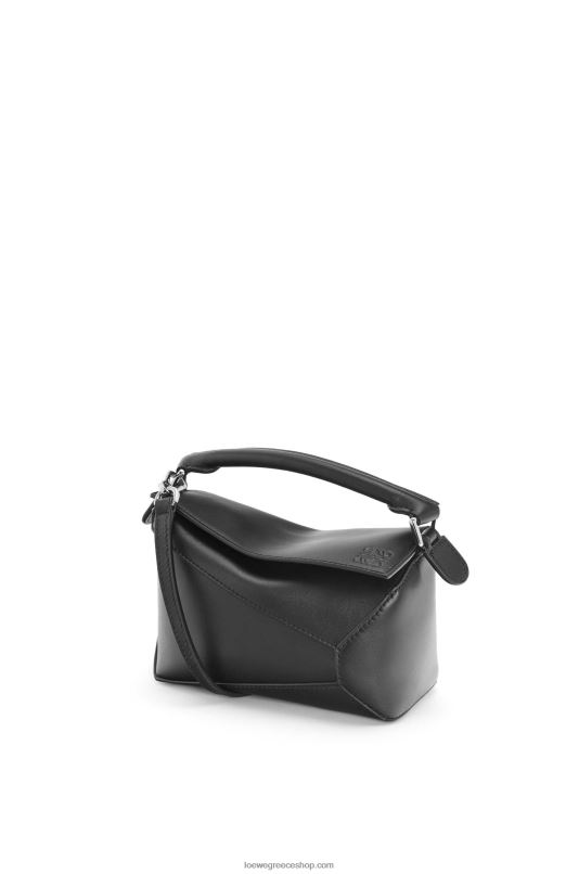 Loewe γυναίκες mini puzzle edge τσάντα σε σατέν δέρμα μοσχαριού RZR0J219 μαύρος