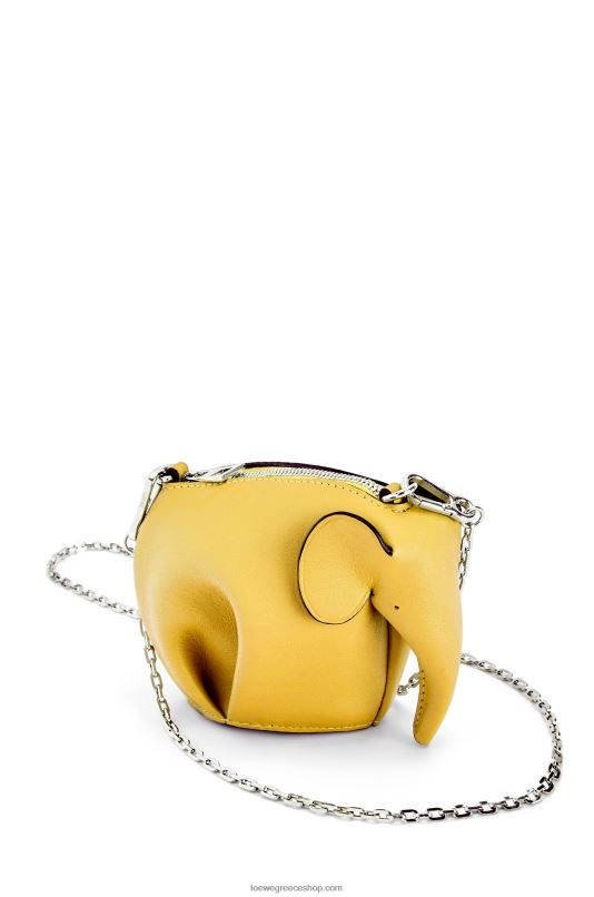 Loewe γυναίκες πουγκί ελέφαντα σε κλασικό δέρμα μοσχαριού RZR0J557 κίτρινος