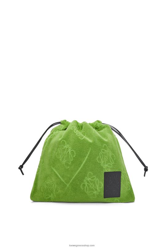 Loewe γυναίκες Θήκη με κορδόνι περίσφιξης σε βαμβακερή πετσέτα RZR0J582 πράσινος
