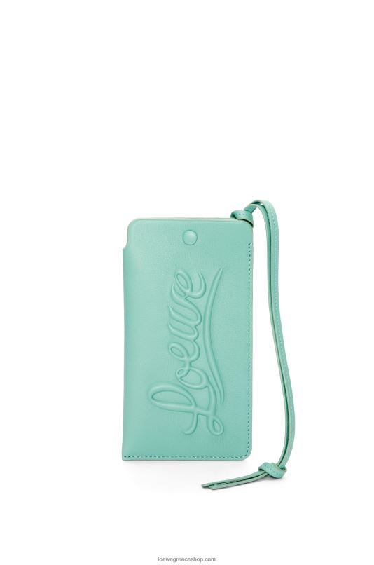 Loewe γυναίκες πουγκί με θηλιά σε κλασικό δέρμα μοσχαριού RZR0J594 φρέσκια μέντα
