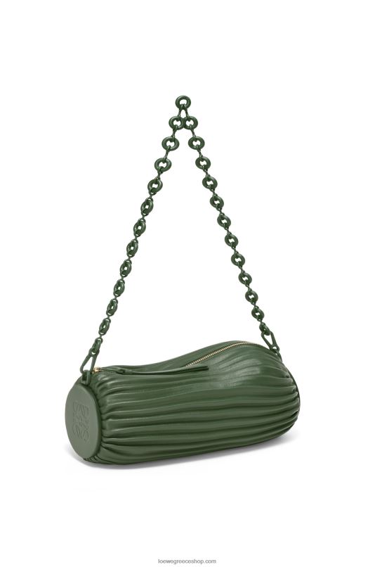 Loewe γυναίκες πουγκί βραχιόλι σε πλισέ νάπα RZR0J609 vintage χακί