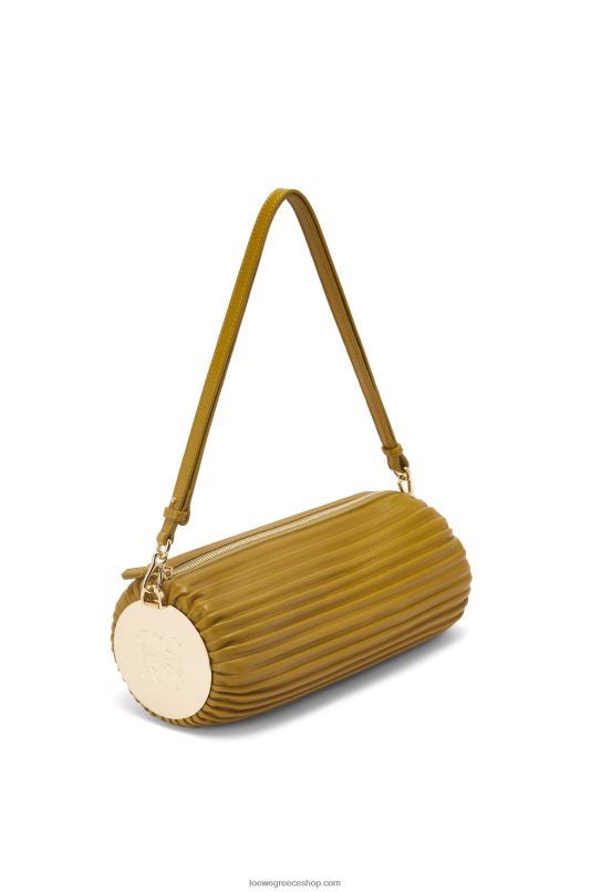 Loewe γυναίκες θήκη βραχιολιού από δέρμα μοσχαριού νάπα και ορείχαλκο RZR0J624 ώχρα